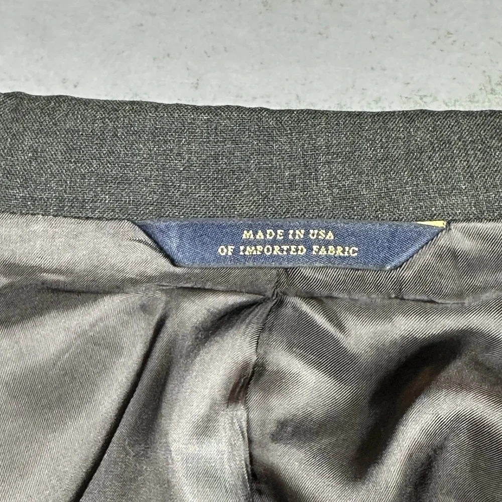 Vintage Brooks Brothers BrooksEase Blazer Mens 43R Gray Wool 2‎ Button